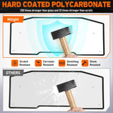 Rear Window, Clear Polycarbonate UTV Windshield Scratch Resistant For Can-Am Defender HD5 HD8 HD10 MAX 2016 2017 2018 2019 2020 2021 2022 2023 2024