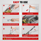 Come Along Winch 5 Ton /10,000 Lbs Heavy Duty Come Along Cable Puller Hand Winch Tool with 10 Ft Rope Double Gear 3 Hook for Lifting Pulling Road Vehicle Recovery Automotive Hoist Winch Puller