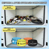 RV Hose Storage Bag 4 Pack Waterproof with Dual Zipper Closure, Handle & Straps RV Sewer Hose Storage and Organization for Sewer, Fresh Water Hoses Electrical Cords Camper Tools Accessories