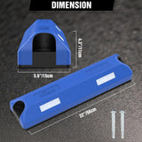 Rubber Parking Curbs 2 Pack - Heavy Duty 22 Inch Garage Wheel Stops Parking aid Block for Driveway & Parking Lot, Blue
