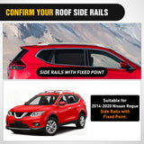Roof Rack Cross Bars Compatible with 2014-2020 Nissan Rogue with Factory Side Rails, 220LBS Adjustable Aluminum Less Wind Noise Car Crossbars for Cargo Carrier Luggage Box Kayak Tent Snowboard