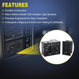 Headlight Dimmer Switch and Cargo Fog Light Switch Compatible with 2003 2004 2005 2006 2007 Chevy Avalanche Silverado Suburban Tahoe GMC Sierra Yukon Hummer H2 2003-2006 Cadillac Escalade