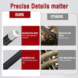 10AN 10FT PTFE Stainless Steel Braided Fuel Line Hose Only | Compatible with E85 PTFE Teflon EFI Fuel Line Universal for LS Engines & Automotive Racing Applications