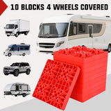 RV Leveling Blocks 10 Pack Interlocking Design Stabilizer Block Customizable Height with Carrying Bag for Rv Camper Travel Trailer