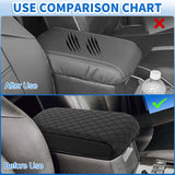 Center Console Cover Compatible with Toyota 4Runner 2010-2021 2022 2023 2024 PVC Leather Armrest Cover for Car Middle Console Cover Center Console Cushion Pad Car Armrest Box Cover,Black
