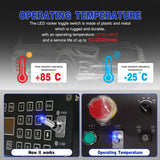 3PCS Blue LED Toggle Switches 12V 20A 3 Pin 2 Position ON Off SPST Heavy Duty Rocker Switch for Auto Car Marine RV Vehicles Truck Boat Dash