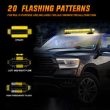 14.5 Inch 30LED Strobe Light Bar Double Side Rooftop Emergency Flashing Lights Amber Safety Warning Hazard Light Bars with Magnetic Base for Construction Vehicles Plow Trucks Pickup