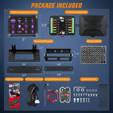 12 Gang Switch Panel 12V 24V Universal Circuit Control Relay System with RGB Backlight Fuse Relay Wiring Harness Automatic Dimmable ON Off LED Switch Pod for Car Pickup Truck Camper SUV