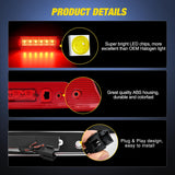Third Brake Light Tail High Mount 3rd Stop Lights Red Lens Compatible with Jeep Grand Cherokee 2005 2006 2007 2008 2009 2010 Van SUV Rear Center Cab Lamp