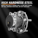 Rear Wheel Bearing and Hub Assembly for Jeep Patriot 2007-2017, Compass 2007–2016 & 2017 MK (FWD), Dodge Caliber 2007–2012, Avenger 2008-2014, Chrysler 200 2011-2014, 512332-2Pack