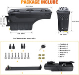 Truck Bed Tool Box Left Drivers Side Truck Tool Box Fit for Toyota Tundra 2007-2021 ABS Swing Case Truck Bed Storage Box with Lockable Lid Waterproof Wheel Well Toolbox Black
