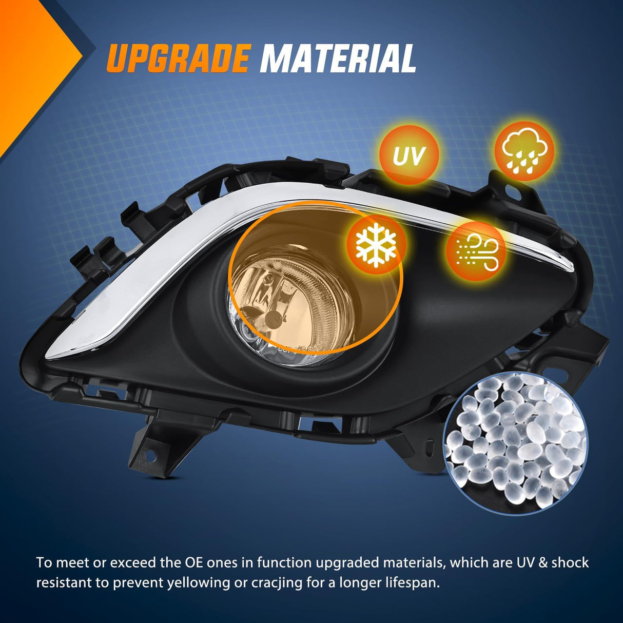 Fog Lights Assembly Compatible with 2013 2014 2015 MAZDA 6 Clear Lens Driver and Passenger Side H11 12V 55W Bulbs