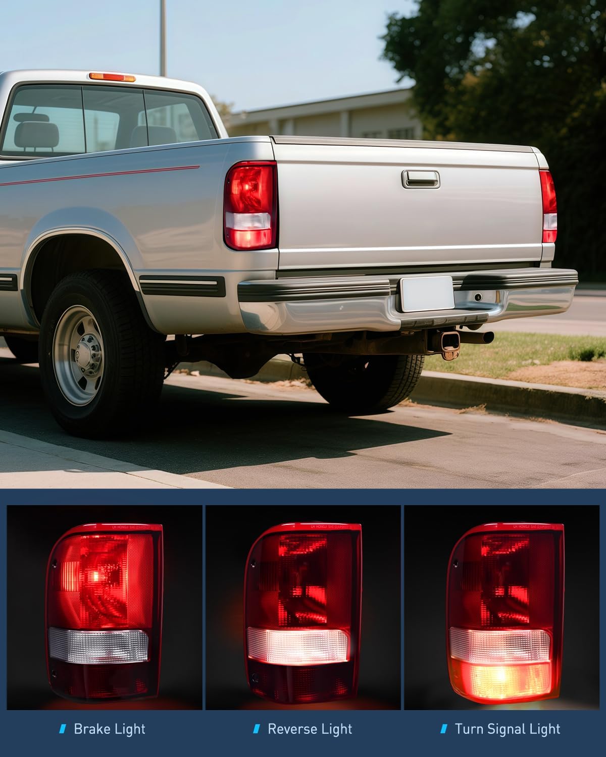 Taillight Assembly Compatible with 1993 1994 1995 1996 1997 Ford Ranger Dark Red Tail Light OE Style Rear Lamp Replacement Driver and Passenger Side