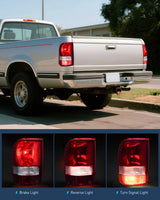 Taillight Assembly Compatible with 1993 1994 1995 1996 1997 Ford Ranger Dark Red Tail Light OE Style Rear Lamp Replacement Driver Side