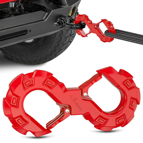 Quick Release S-Tow Shackle Hook – Heavy Duty Off-Road Recovery Hook, Fits Winch Rope & Recovery Strap, 11,000 LBS Working Load, for Jeep, SUV, ATV, Trailers, Forged Steel, Red