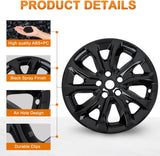 Wheel Cover Hubcaps 17 Inch Compatible with Chevy Chevrolet Equinox 2018 2019 2020 2021 Hub Caps 17 inch Set of 4 Rim Covers Protector Wheel Replacement 84450624 ABS PC 10 Spoke Style Black