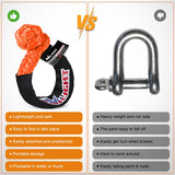 2PCS Synthetic Soft Shackle 1/2 Inch x 24 Inch & Recovery Ring Kit - 56,000 LBS Shackle Breaking Strength with 46,000 LBS MBS Snatch Pulley for 4x4 Truck SUV ATV UTV Off-Road Vehicle Extraction