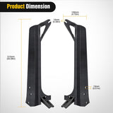 52inch Light Bar Windshield Frame Mounting Brackets for Jeep Wrangler TJ 1997-2006 No-Drill A-Pillar Light Mount for Pod Lights, Heavy Duty Steel Off-Road LED Light Bar Dual Mount