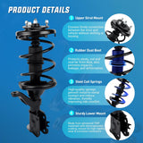 Front Struts Shocks Complete Assembly Kit Compatible with Honda Civic Acura EL 2001 2002 2003 2004 2005, Front Shock Absorber Strut Coil Spring Assembly Pair Replaces OE# 171433 171434, 2PCS