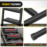 Universal Foldable Pickup Truck Tailgate Ladder | Truck Bed Step for Pickup, Features Non-Slip Wide Pedal, Stainless Steel Self-Drilling Screws, Sturdy Rubber Feet