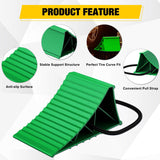 Wheel Chocks, Heavy Duty Wheel Stopper for Car, Truck, RV, Trailer, Caravan, Motorcycle, 8.7 Inch x 4.8 Inch x 4.2 Inch, 2-Pack(Green)