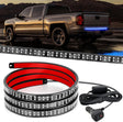 48 Inch Truck Tailgate Strobe Light Strip Tail Emergency Bar Rear Window Warning Lamp Ultra-Bright Double Row 288 LED for Pickup Trailers Construction Vehicles Car SUV, Blue