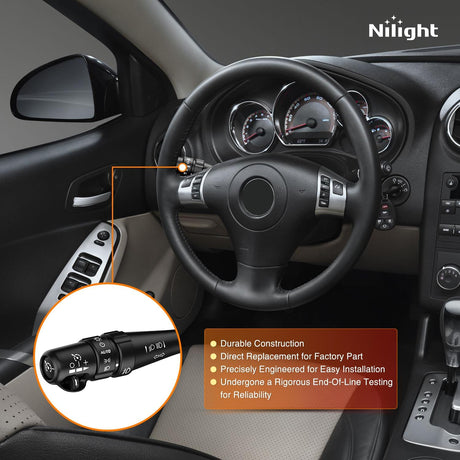Turn Signal Switch Compatible with 2006 2007 2008 Pontiac Grand Prix w/Fog Lights Windshield Wiper Combination Dimmer Lever Switches with Cruise Control