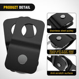 4 Ton Winch Snatch Block Towing Pulley Blocks 8000 LBS Capacity, Heavy Duty Offroad Recovery Accessory for Synthetic Rope & Steel Cable Universal ATV UTV