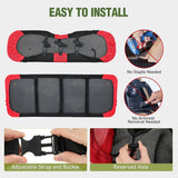 Golf Cart Rear Seat Cover 1PC Red Black Club Car EZGO Yamaha | Breathable Sandwich Mesh Sun Scratch Resistant Washable No Staple Fits Aftermarket Rear Seats for Club Car EZGO Yamaha
