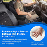 Center Console Cover for Ford Bronco 2021-2026 2/4-Door Armrest | Middle Armrest Cover for Car Accessories Waterproof Leather Arm Rest Cushion with Side Storage Pocket (Not for Bronco Sport)