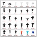 1045Pcs Car Push Retainer Clips Auto Fasteners Kit 30 Most Popular Sizes Nylon Bumper Fender Rivets with 5 Fasteners Remover 10 Cable Ties for Toyota GM Ford Honda Chevy