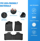 TPE Floor Mats for Toyota Avalon 2013 2014 2015 2016 2017 2018 All Weather Custom Fit Heavy Duty Floor Liners