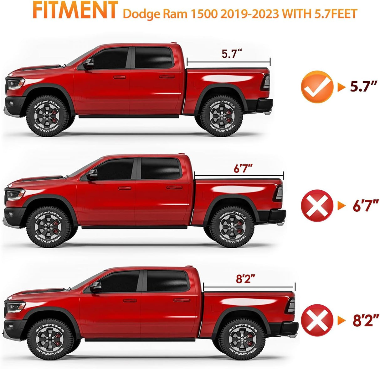 Soft Roll Up Truck Bed Cover Compatible with Ram 1500 2019 2020 2021 2022 2023 2024 2025 New Body Style,5.7ft