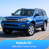 Window Visors for Toyota 4Runner 1996 1997 1998 1999 2000 2001 2002 | Fresh Air Ventilation, Rain & Sun Protection Outside Mount Rain Guards Vent Visors Window Deflectors Smoke Tint, 4PCS