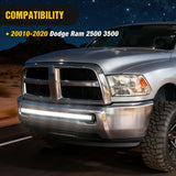 Hidden Bumper Mounting Brackets for 2010-2020 Dodge Ram 2500 3500 | Designed for 40 Inch Single Double Row Curved LED Light Bar,Heavy-Duty Steel,Front Lower Hidden Bumper Brackets