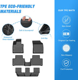 TPE Floor Mats for Volvo XC90 2016 2017 2018 2019 2020 2021 2022 2023 2024 2025 2026 (Only for Plug-in Hybrid Models) All Weather Custom Fit Heavy Duty Floor Liners