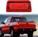 Third Brake Light Tail High Mount 3rd Stop Lights Red Lens Compatible with Chevy S10 and GMC Sonoma 1994-2003 Isuzu Hombre 1996-2000 Truck Rear Center Cab Lamp