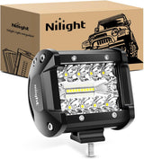 Led Pods 4Inch 60W Flood Spot Combo Off Road Driving Fog Light Bar Work Lighting for Truck Tractor Pickup Boat SUV ATV UTV 4WD Car 4x4 Van Camper Motorcycle Dirt Bike Golf Cart 12V 24V