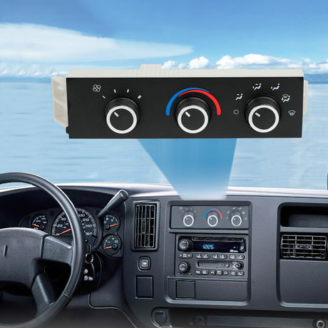 A/C Heater Climate Control Module Panel Compatible with 2001 2002 2003 2004 2005 2006 2007 2008 2009 2010 2011 2012 2013 2014 Chevy Express Truck Replacement Air Conditioning Control Module