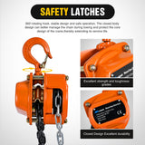 1/2 Ton 1100 lbs Manual Chain Hoist 80 Galvanized Chain 10 ft Lifting Height Industrial Grade Steel Structures for Garages Warehouse Automotive Machinery