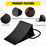 Wheel Chocks, Heavy Duty Wheel Stopper for Car, Truck, RV, Trailer, Caravan, Motorcycle, 8.7 Inch x 4.8 Inch x 4.2 Inch, 2-Pack(Black)