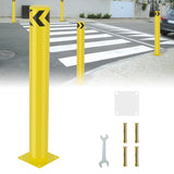 Safety Bollard, 36 inches Height Steel Bollard Post High High Visibility, 1 Pack