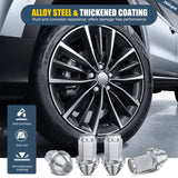24PCS M14x2 Lug Nuts Compatible with 2004-2014 Ford F-150 | for 2000-2014 Expedition/Lincoln Navigator 2006-2008 Mark LT One-Piece Solid Chrome Steel OEM Factory Wheel Nuts Replace