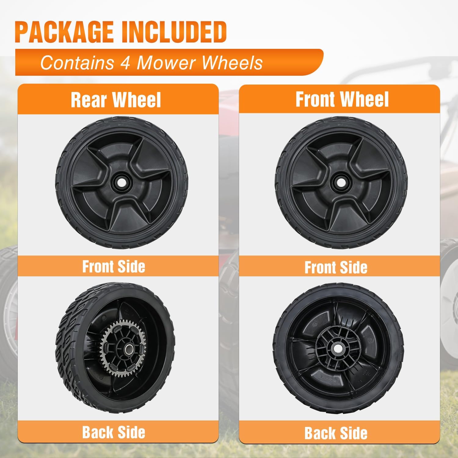 Nilight Lawn Mower Wheels Replacement - Thumbnail 4