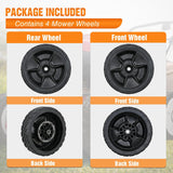 Lawn Mower Wheels Replacement 8 Inch, 2 Rear 42710-VR8-N00ZA and 2 Front 44710-VR8-N00ZA, Honda Lawnmower Wheels Compatible with HRN216 Series for Self-Propelled Walk-Behind, 4-Pack