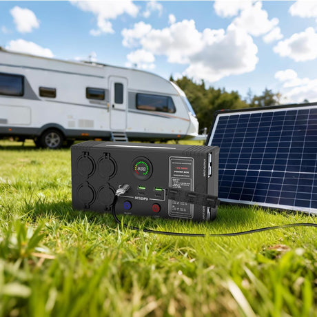 Mini Power Box 12V 24V DC Compact Design Distribution Box Plug & Play Multi Ports -2 Anderson, 3 USB, 3 USB-C, 4 Cig Sockets Perfect for Outdoors Camping Fishing RV 4Wd Caravans Emergency