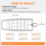 800D Heavy Duty Boat Cover 23ft-24ft | Fits boats with beam width up to 102in (Narrow Jon Boats & Fishing Boats), Marine Grade All-Weather proof Trailerable Cover