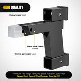 Trailer Hitch Extension Riser for 2 Inch Receiver with 2 and 8Inch Rise or Drop with Bolt Nut Clip 10,000 lbs Capacity Adjustable Extend 8 Inch 10 Inch Length Black Coated for Class I-VI Receivers