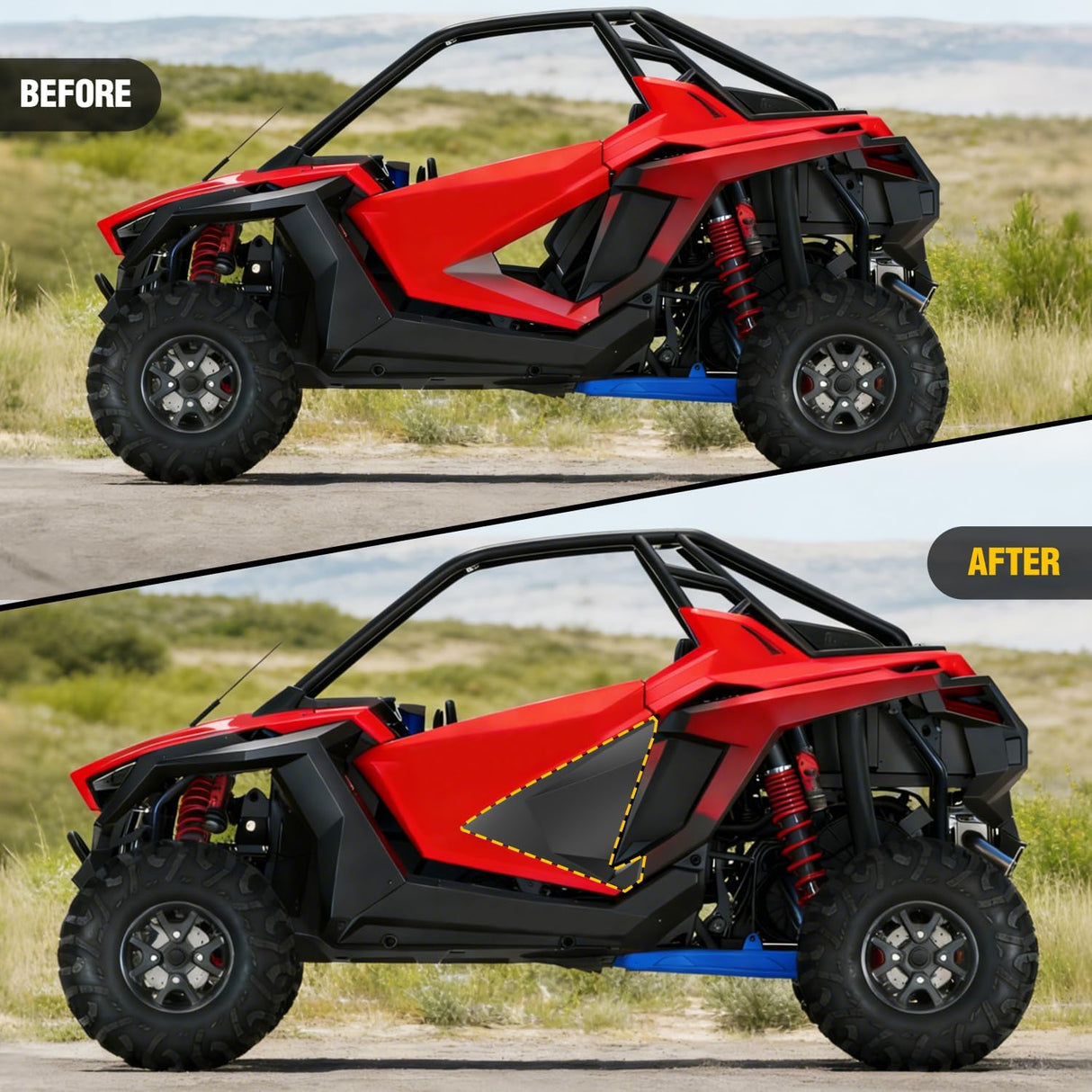 ATV&UTV Lower Door Closeoff Inserts Panels for Polaris RZR PRO XP/Pro R/Turbo R 2020-2026 Replace #2883765 (2 Door,Front Left & Right)