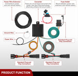 4 Pin Trailer Wiring Harness Kit 56406 Vehicle Standard 4 Way Connector Custom for 2019 2020 2021 2022 2023 Jeep Cherokee Simple Fit Tow Hitch Harness